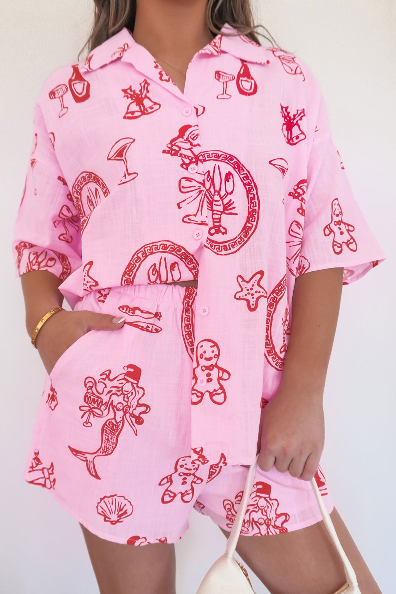 Evelyn Set Pink Santa