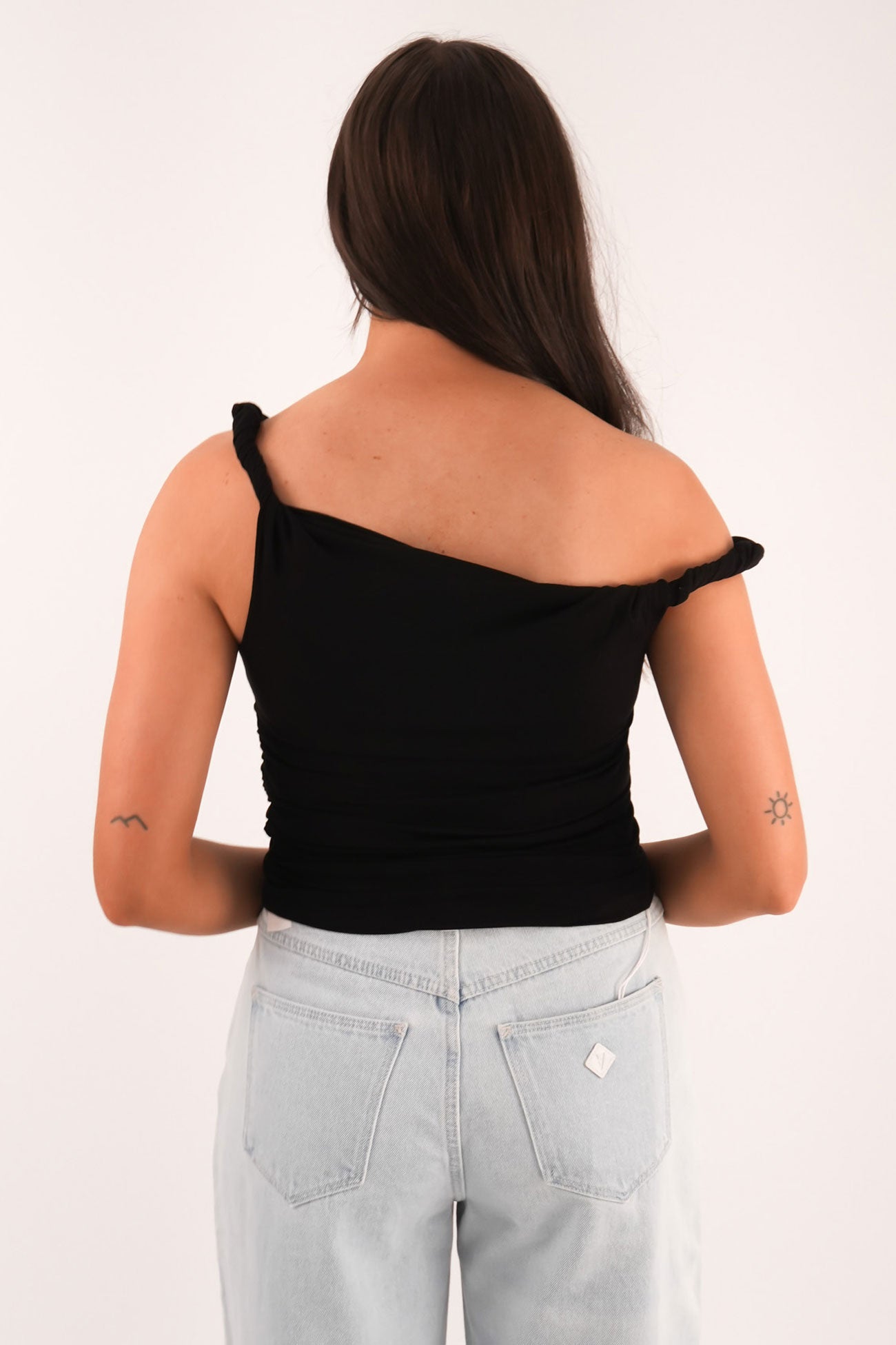 Evie Twist Tank Black