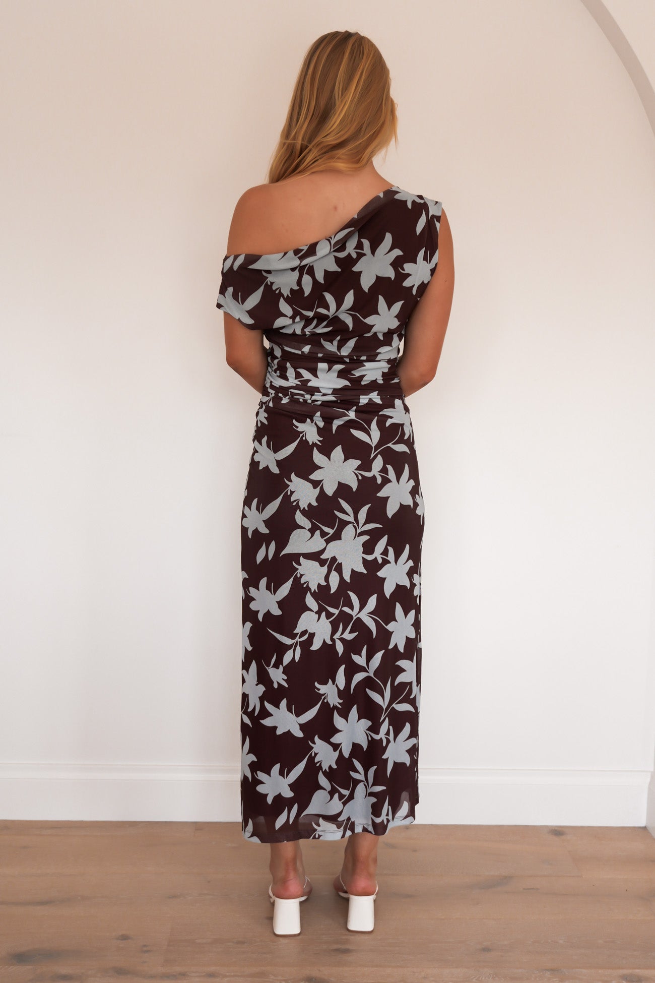 Evie Maxi Dress Chocolate Floral