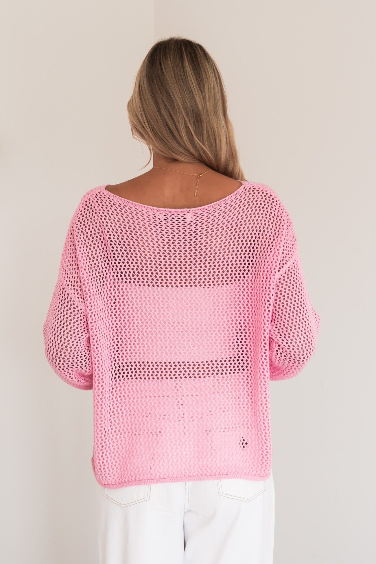 Ezrah Crochet Top Pink Starfish