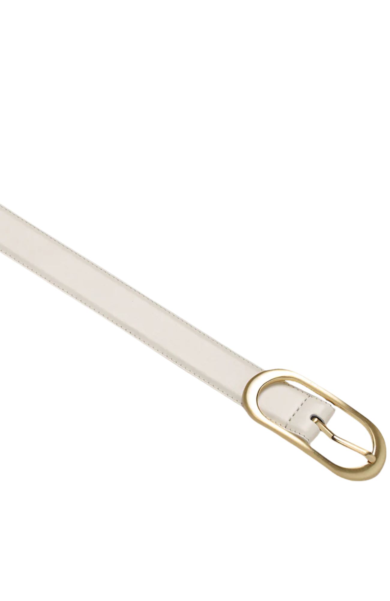 Final Loop Belt Ivory Nappa Gold
