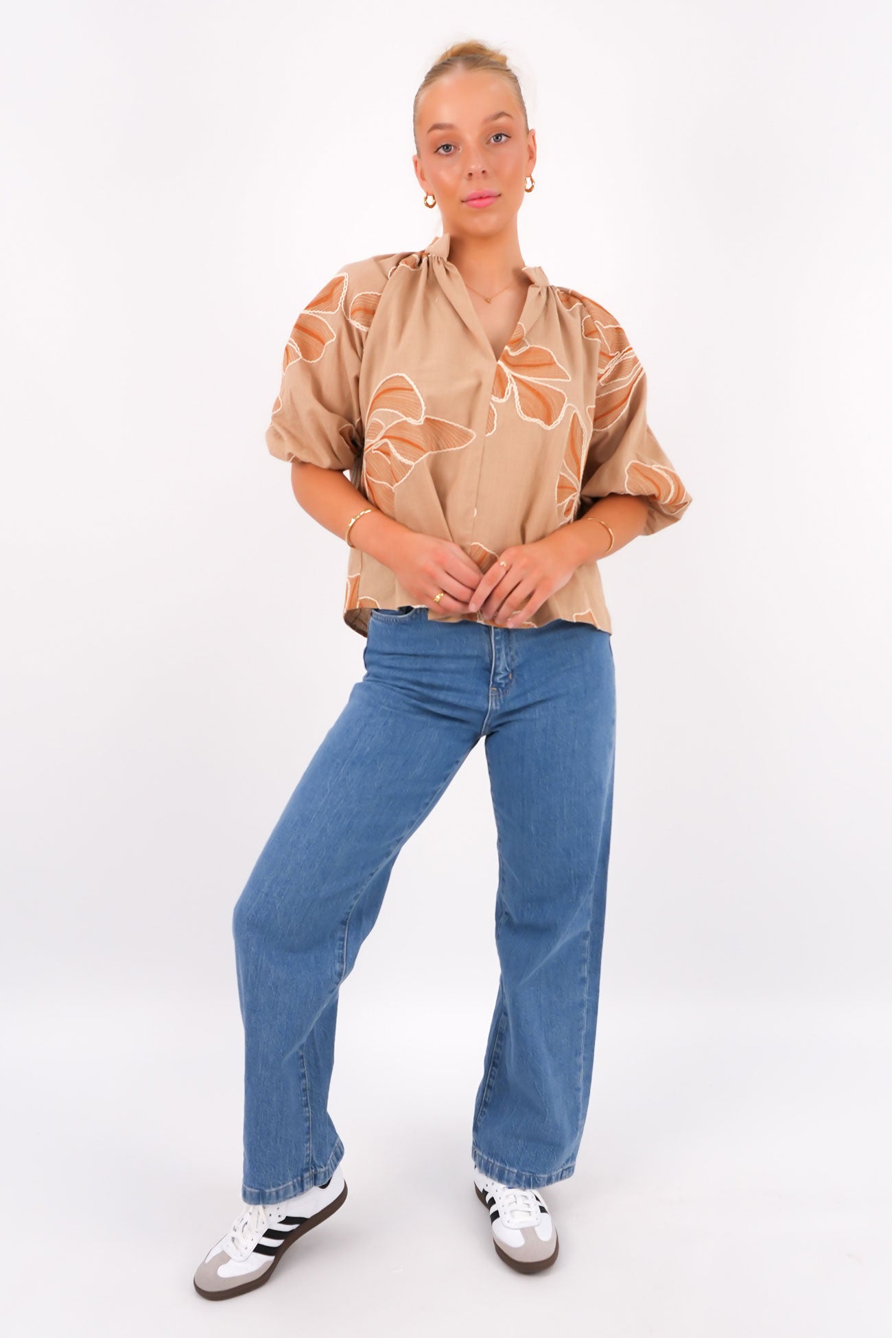 Finley Top Tan Orange