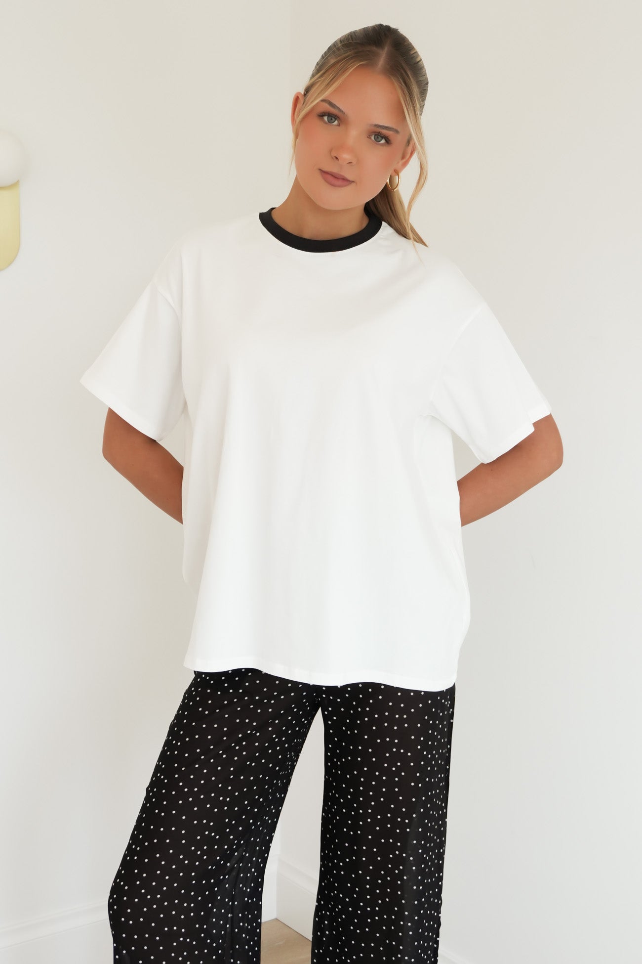 Finley Set Black White Polka Dot