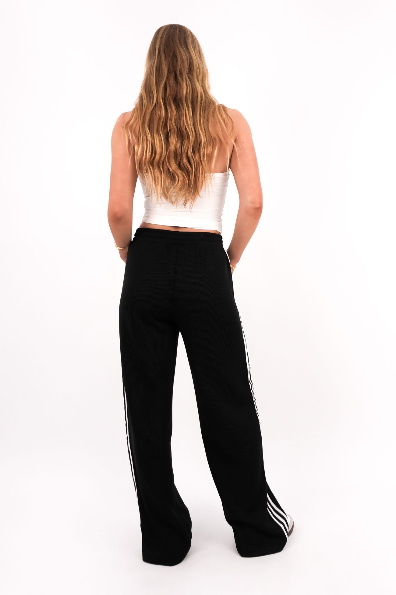 Firebird Knit Trackpant Black White