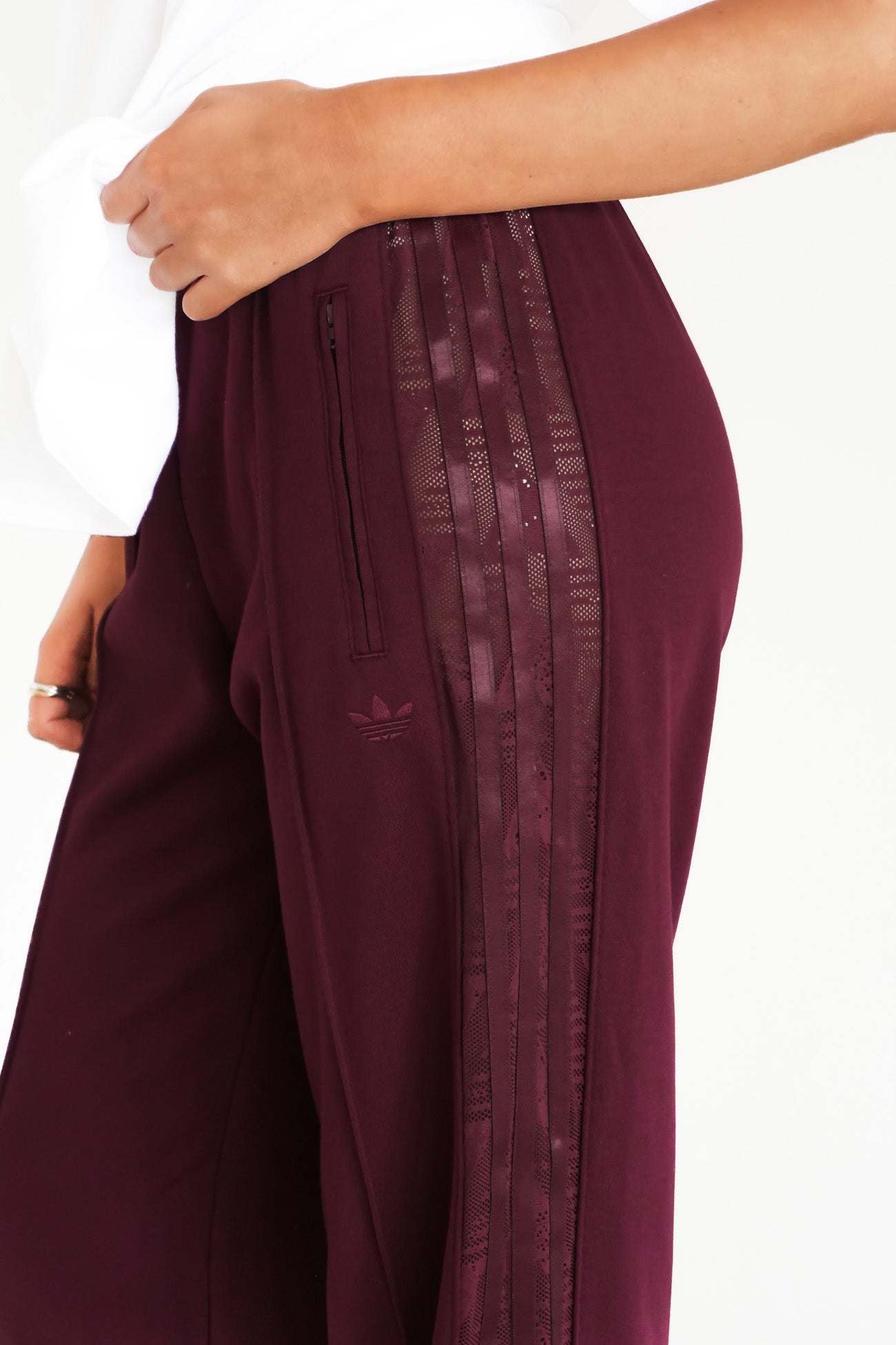 Firebird Lace Track Pant Maroon