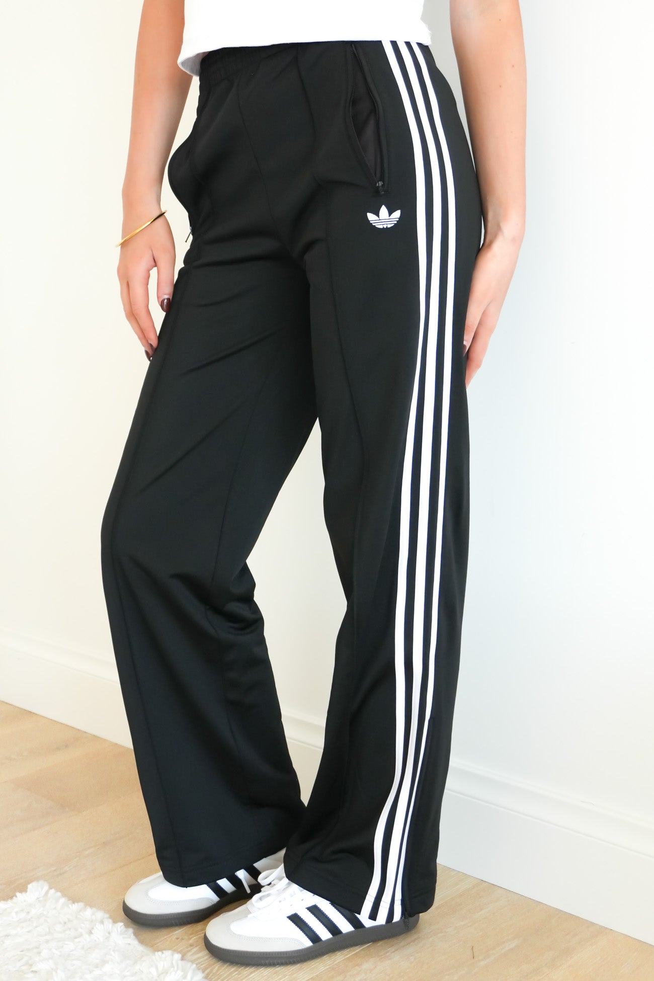 Firebird Loose Trackpant Black White