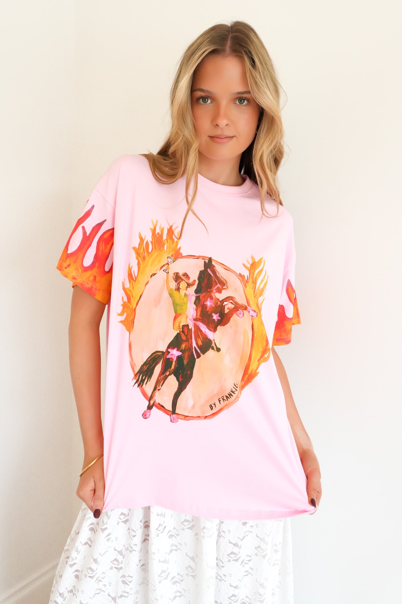 Flames Tee Pink