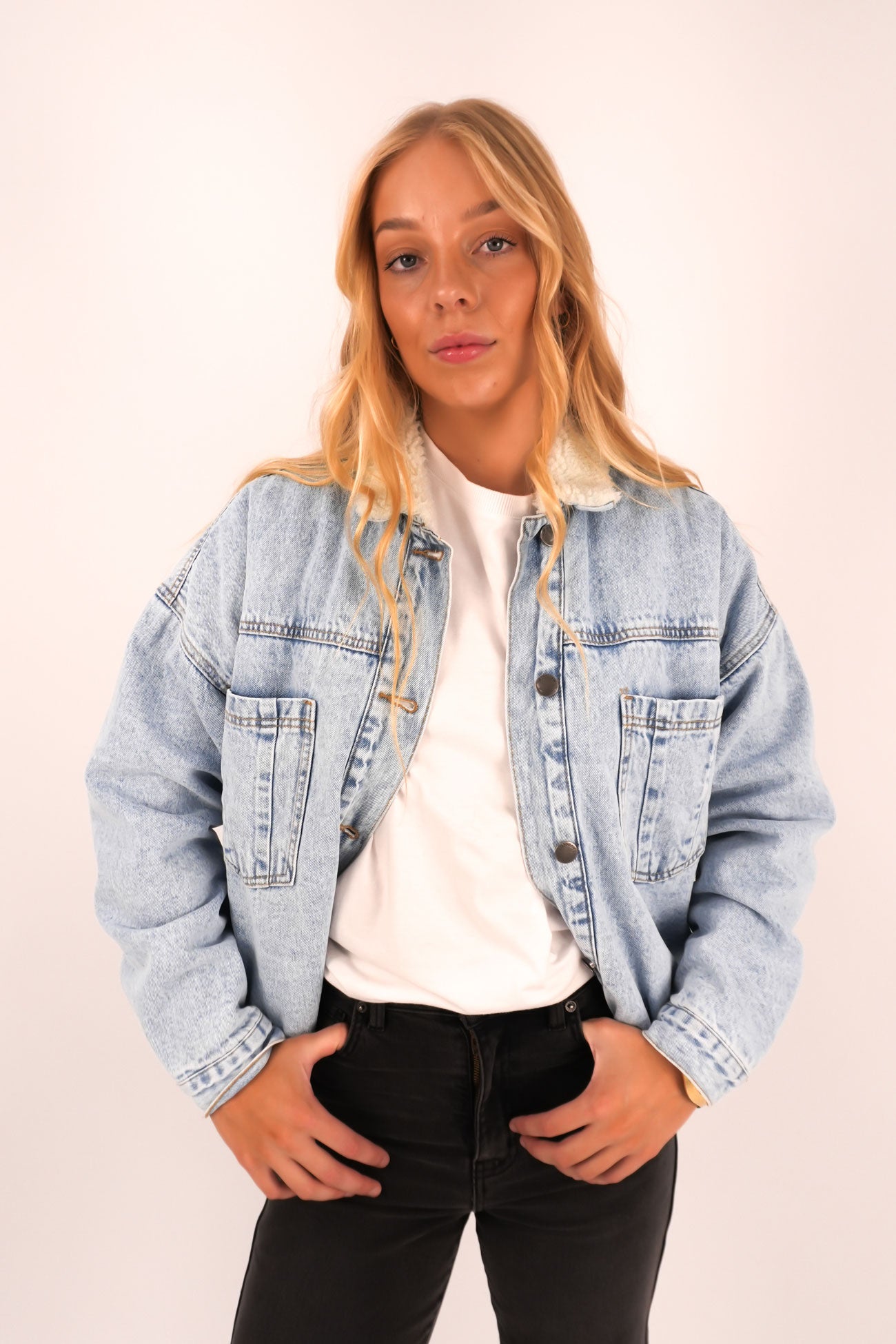 Flynn Sherpa Jacket Light Blue