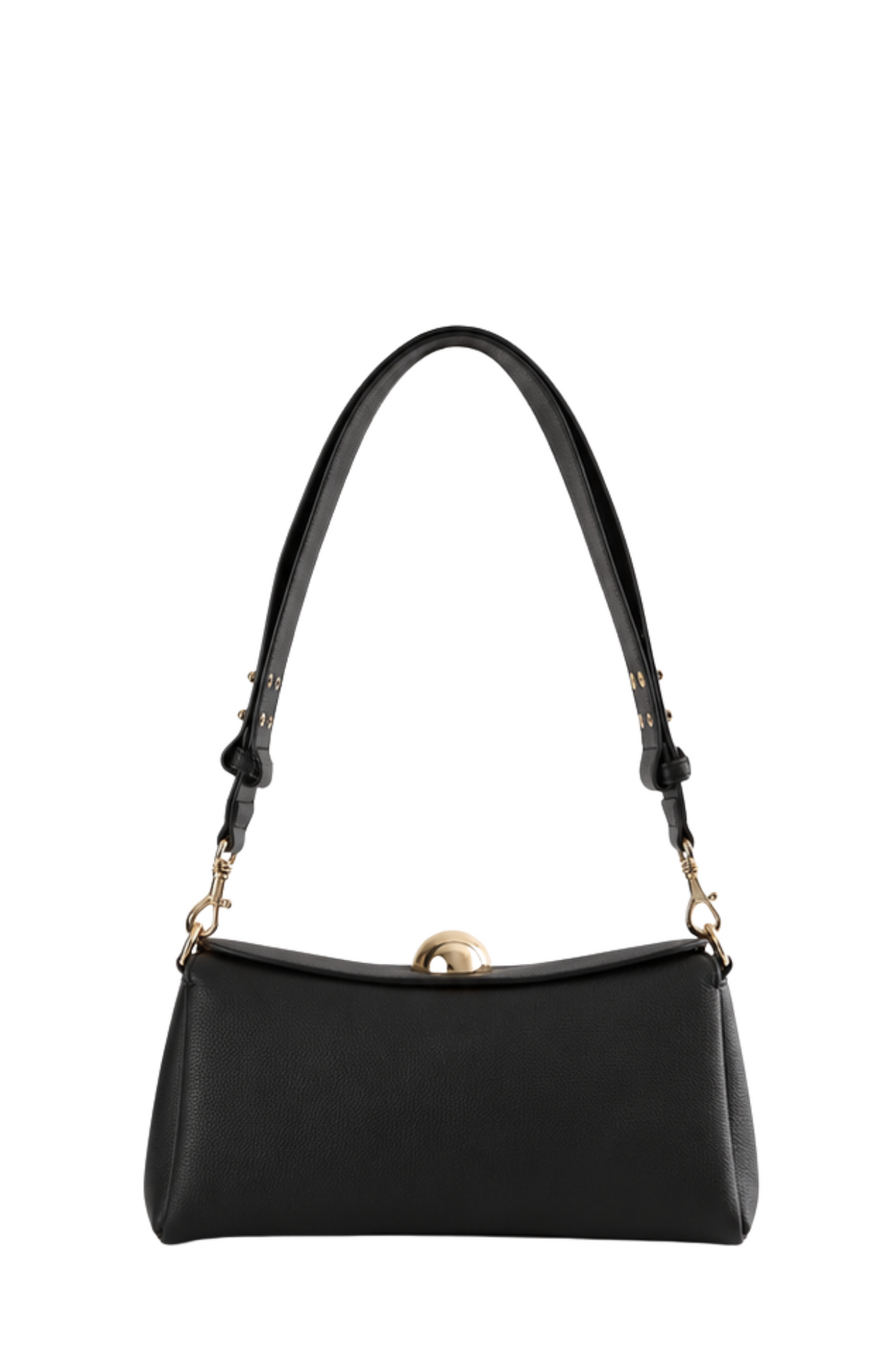 Flynn Shoulder Bag Black Pebble