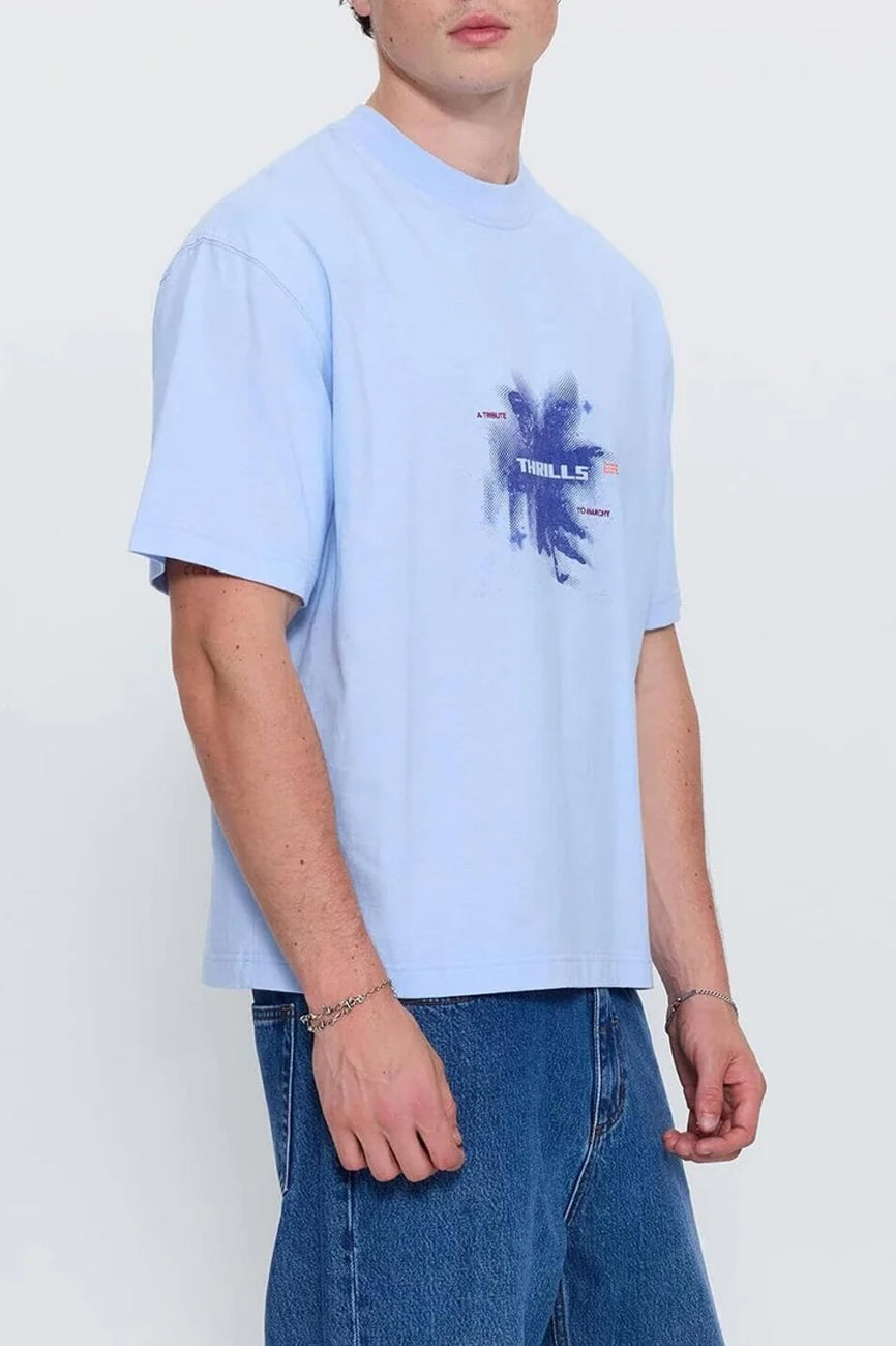 Found Paradise Oversize Box Crop Tee Placid Blue