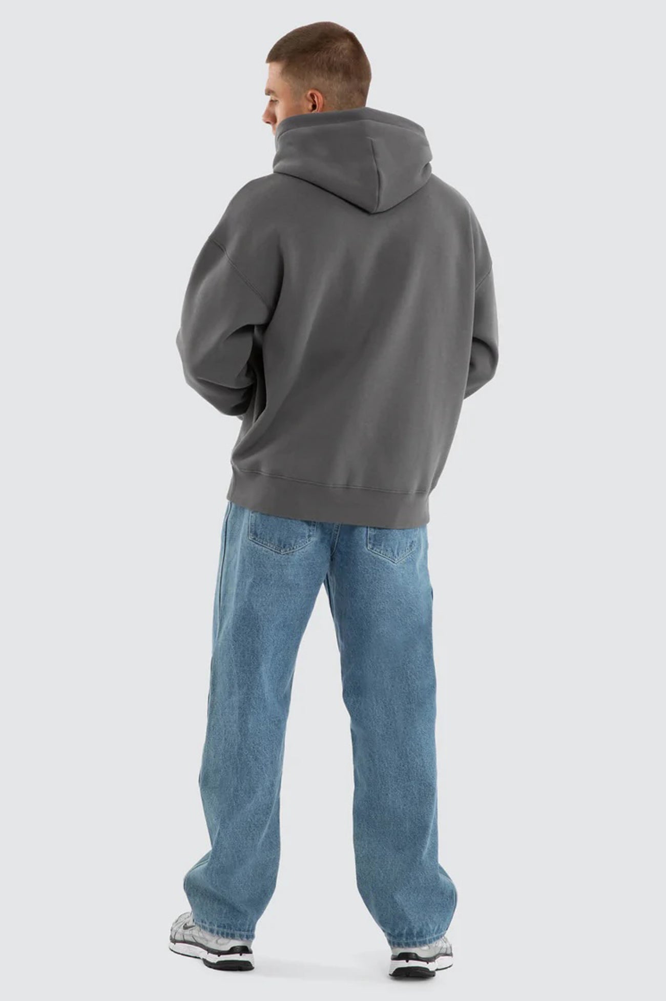 Foundation Box Fit Hoodie Charcoal
