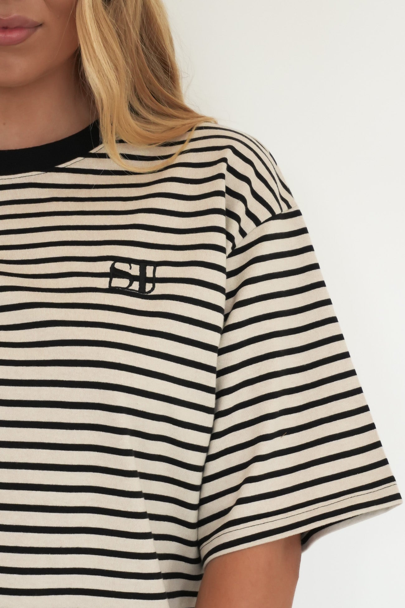 Foundation Stripe Short Sleeve Tee Black