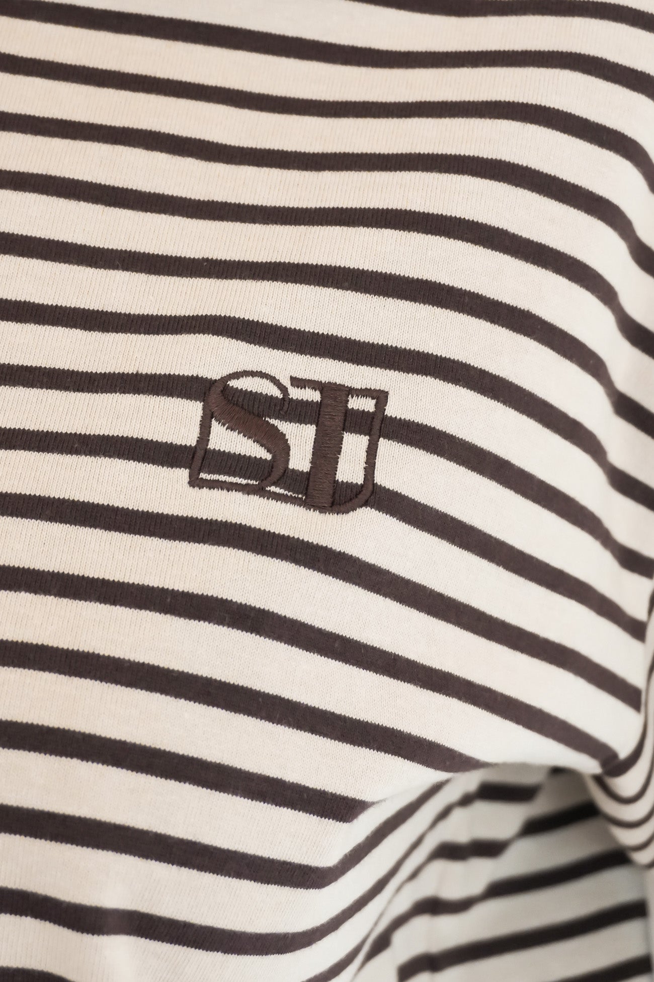 Foundation Stripe Short Sleeve Tee Chocolate