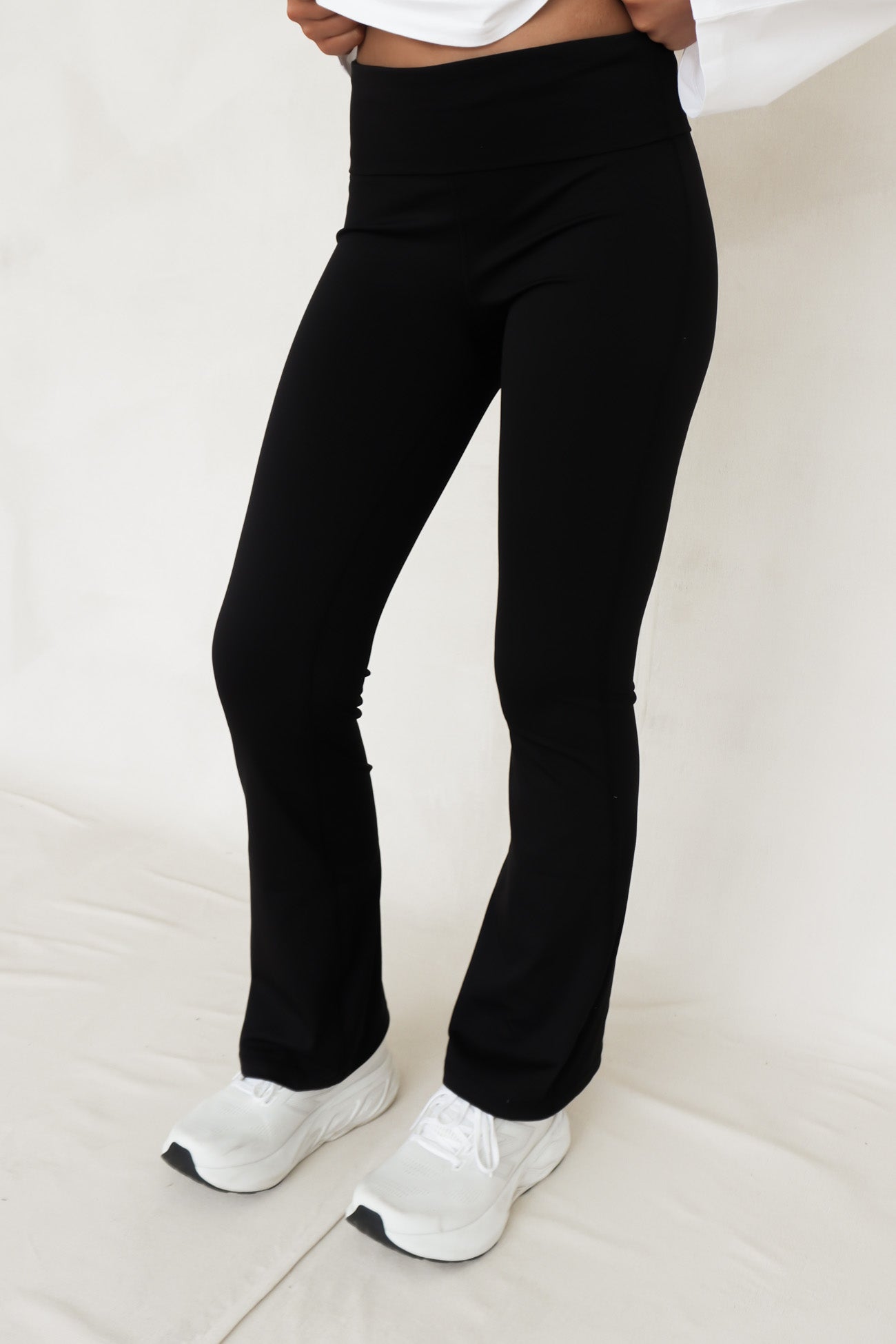 Fox Fold Over Flare Pant II Black