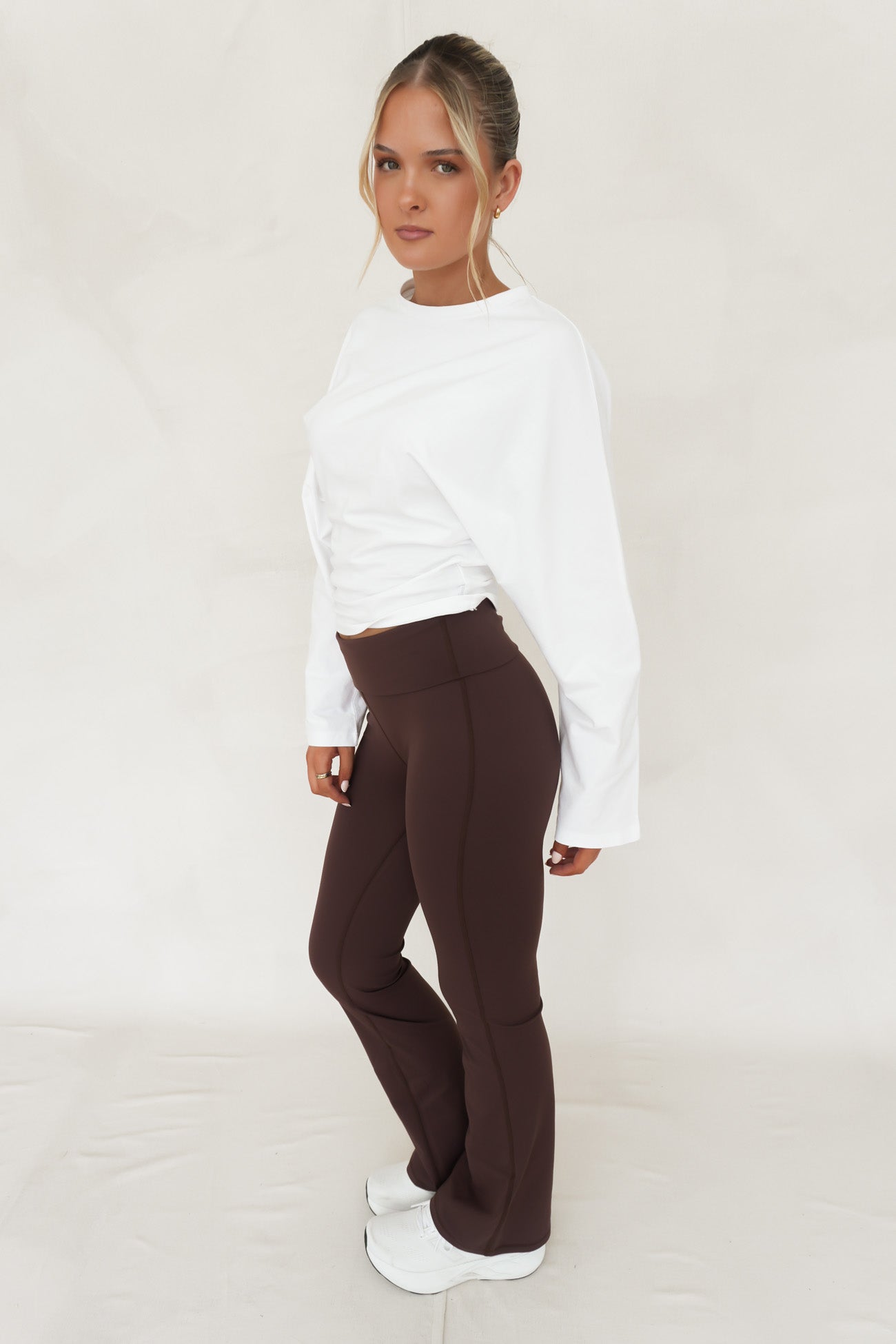 Fox Fold Over Flare Pant II Chocolate