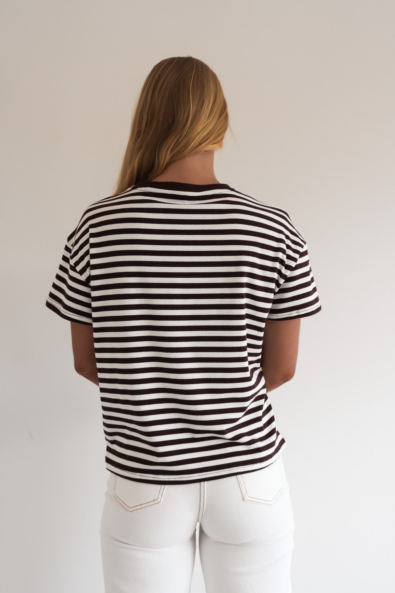 Franco Stripe Tee Chocolate