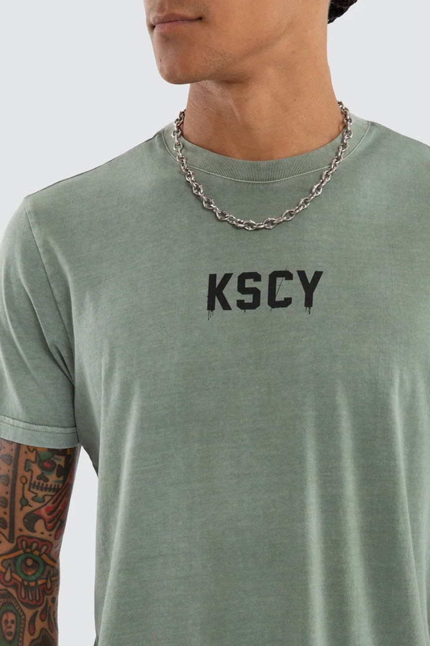 Frankie Dual Curved Tee Pigment Slate Grey