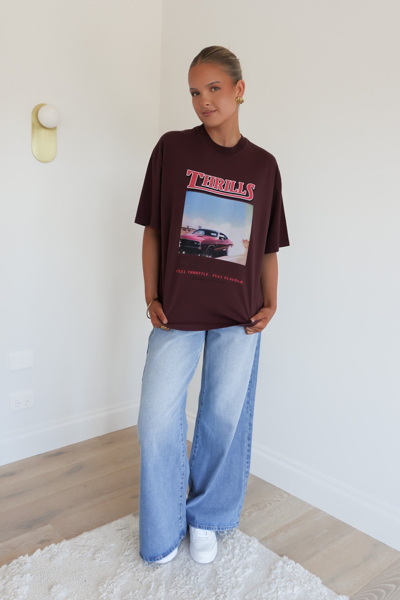 Full Throttle Oversized Tee Bitter Chocolate