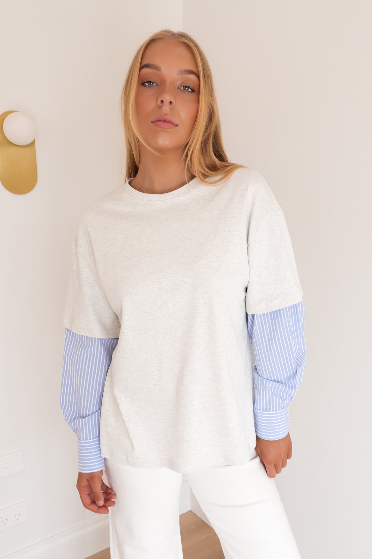 Gabbi Long Sleeve Tee Grey