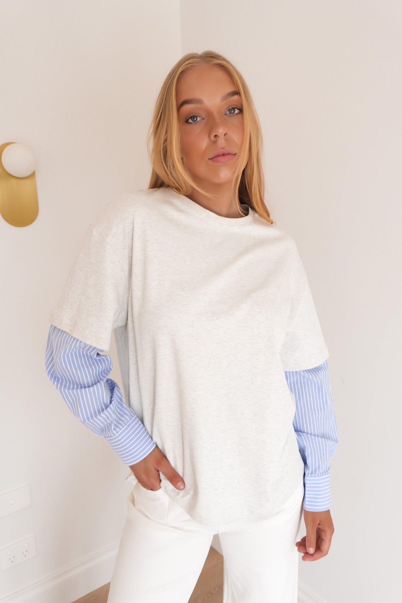 Gabbi Long Sleeve Tee Grey