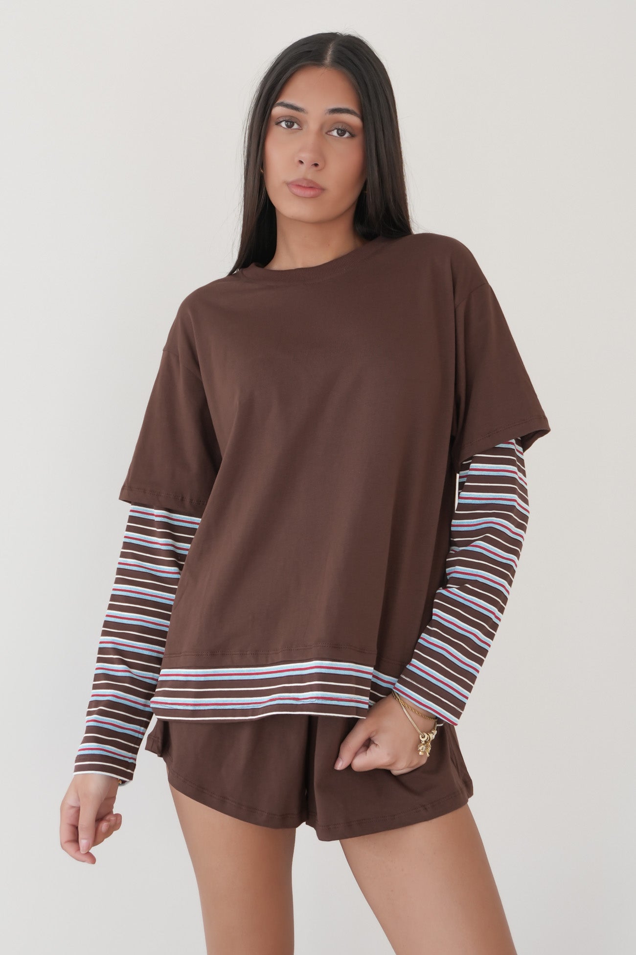 Gaby Set Chocolate Stripe