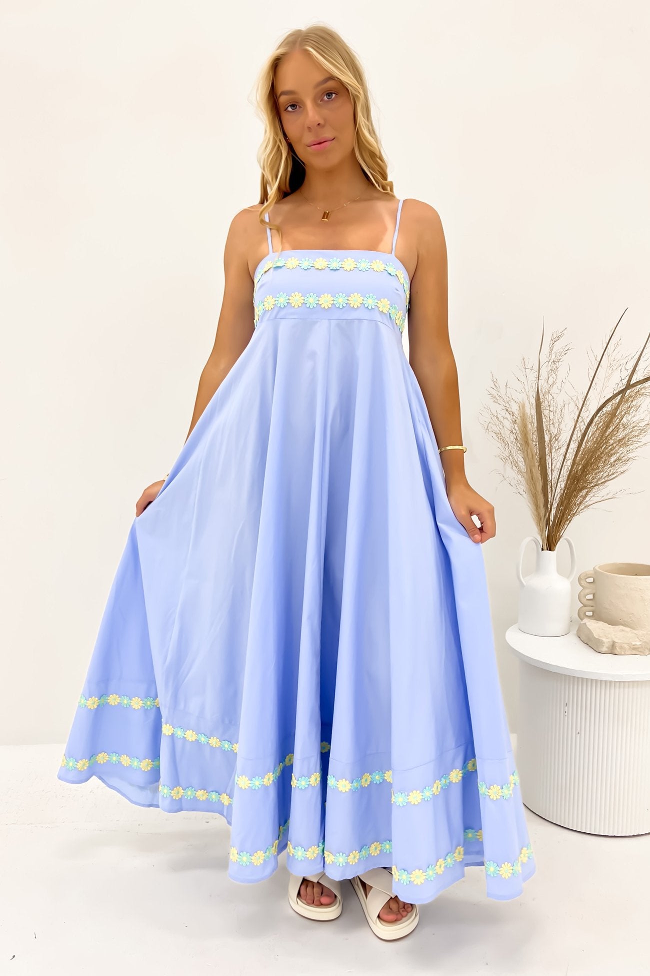 Gemma Maxi Dress Blue Flowers Gemma Maxi Dress Blue Flowers