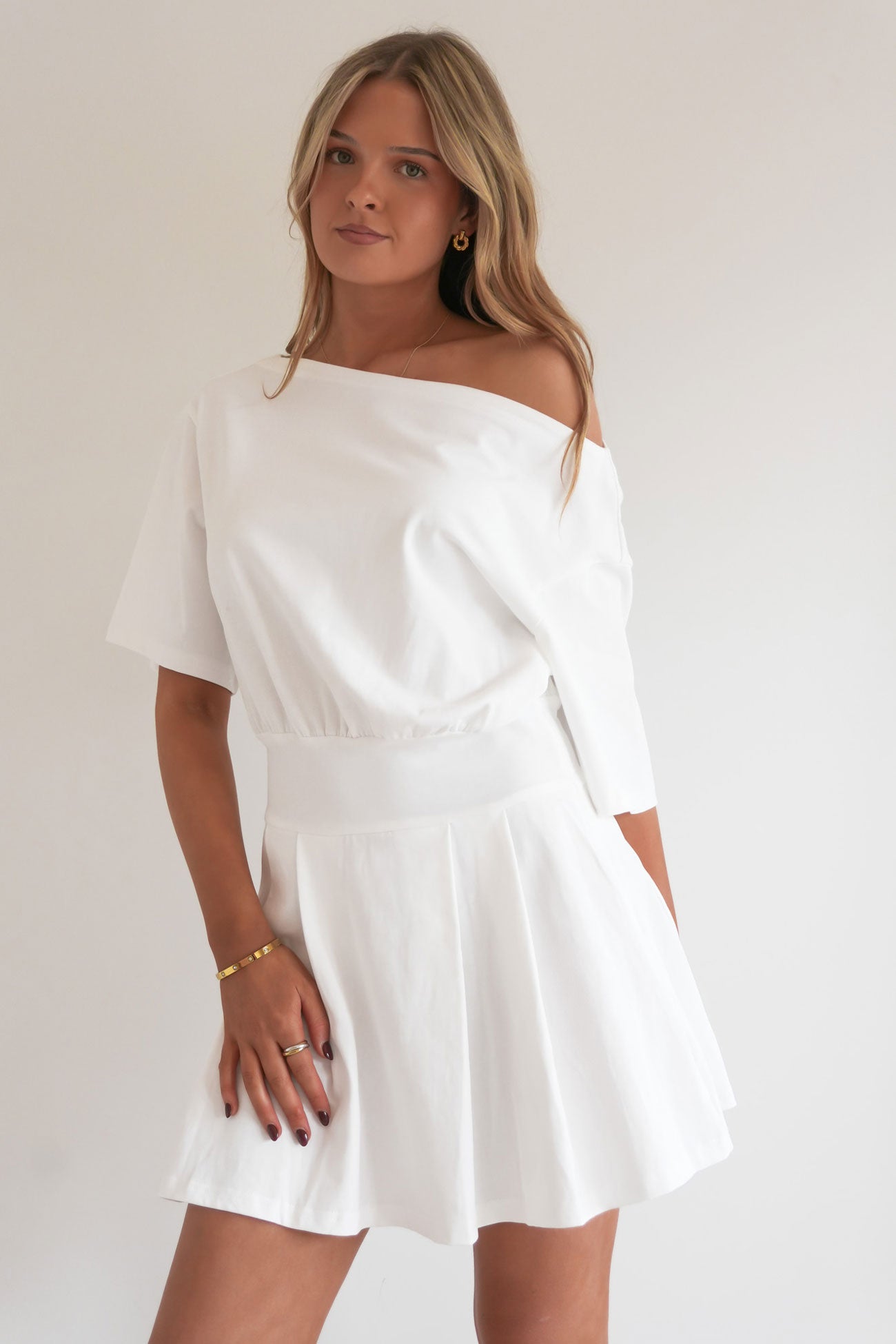 George Mini Dress White