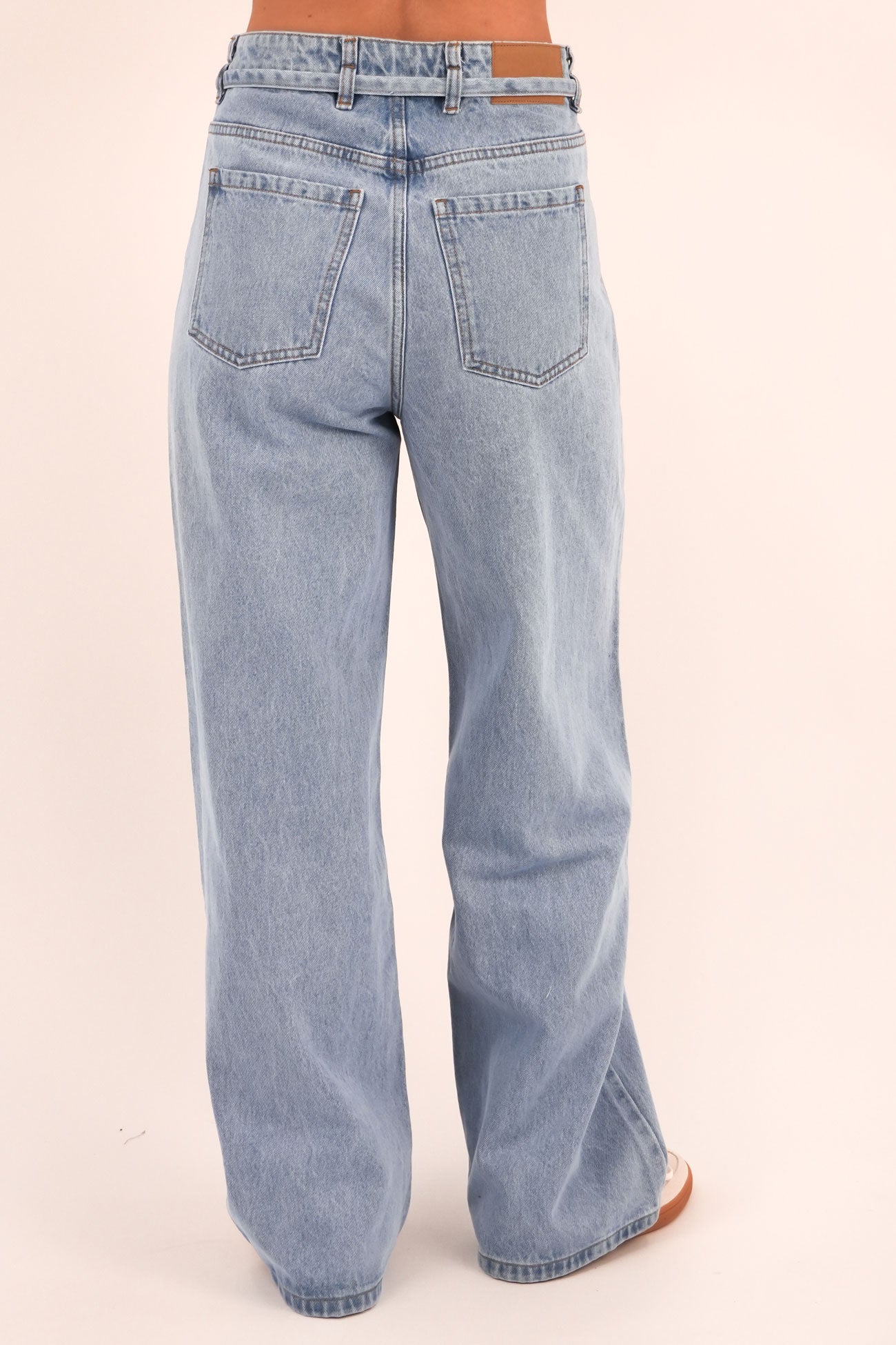 Gia High Rise Baggy Jean Light Blue