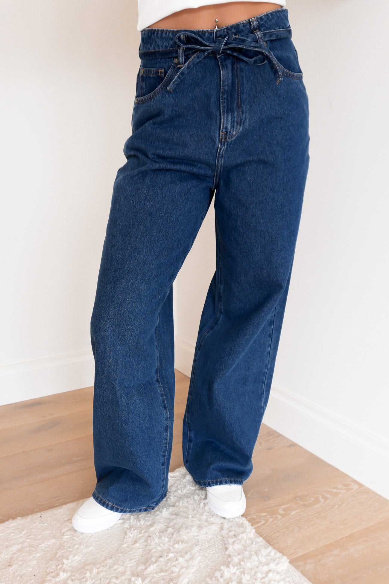 Gia High Rise Baggy Jean Heritage Blue