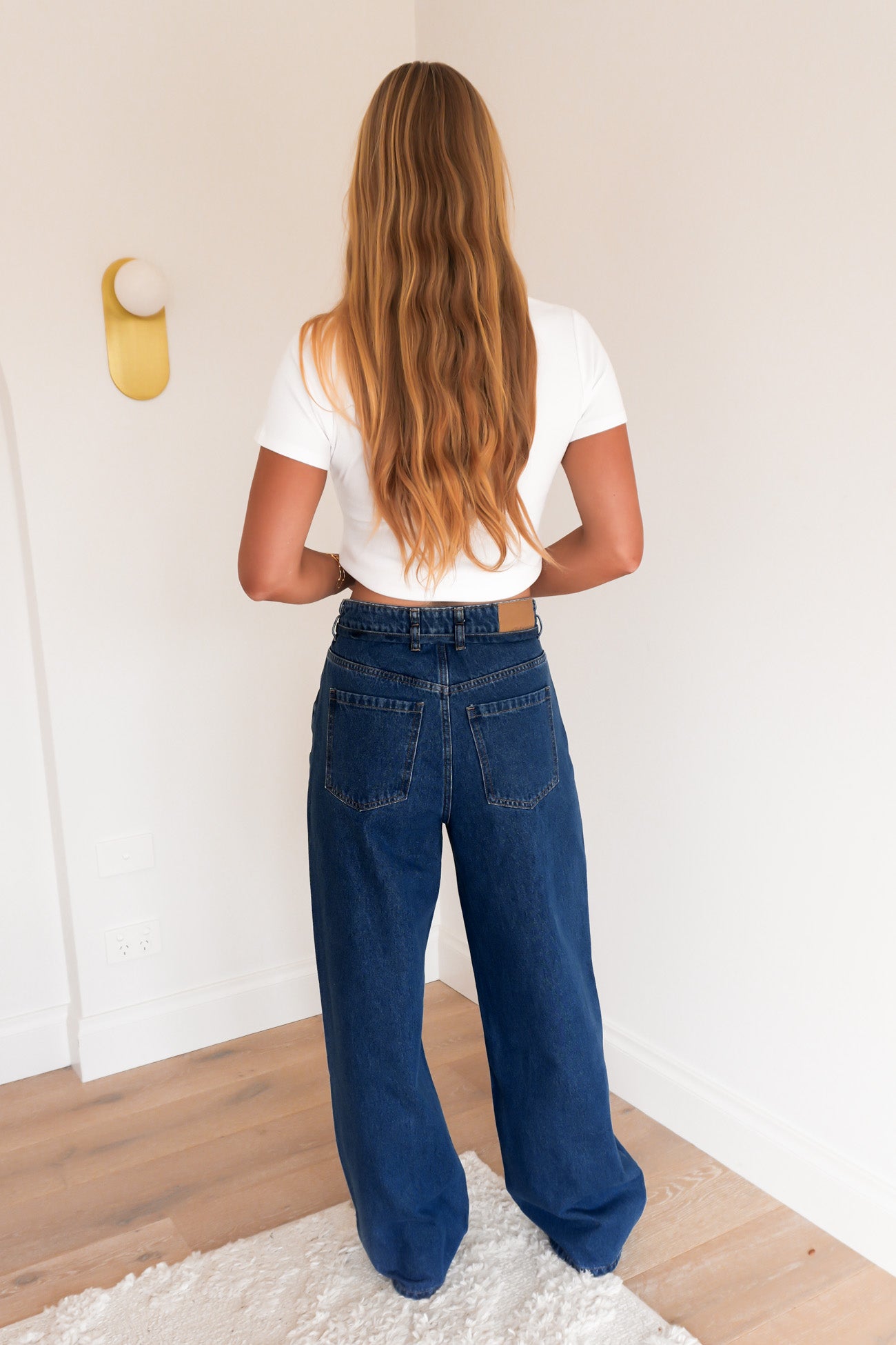 Gia High Rise Baggy Jean Heritage Blue