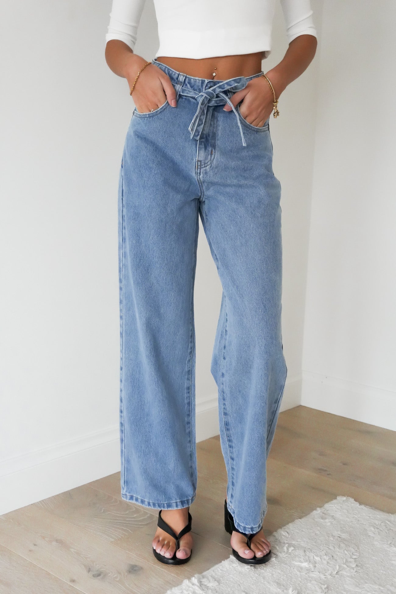 Gia High Rise Baggy Jean Light Blue