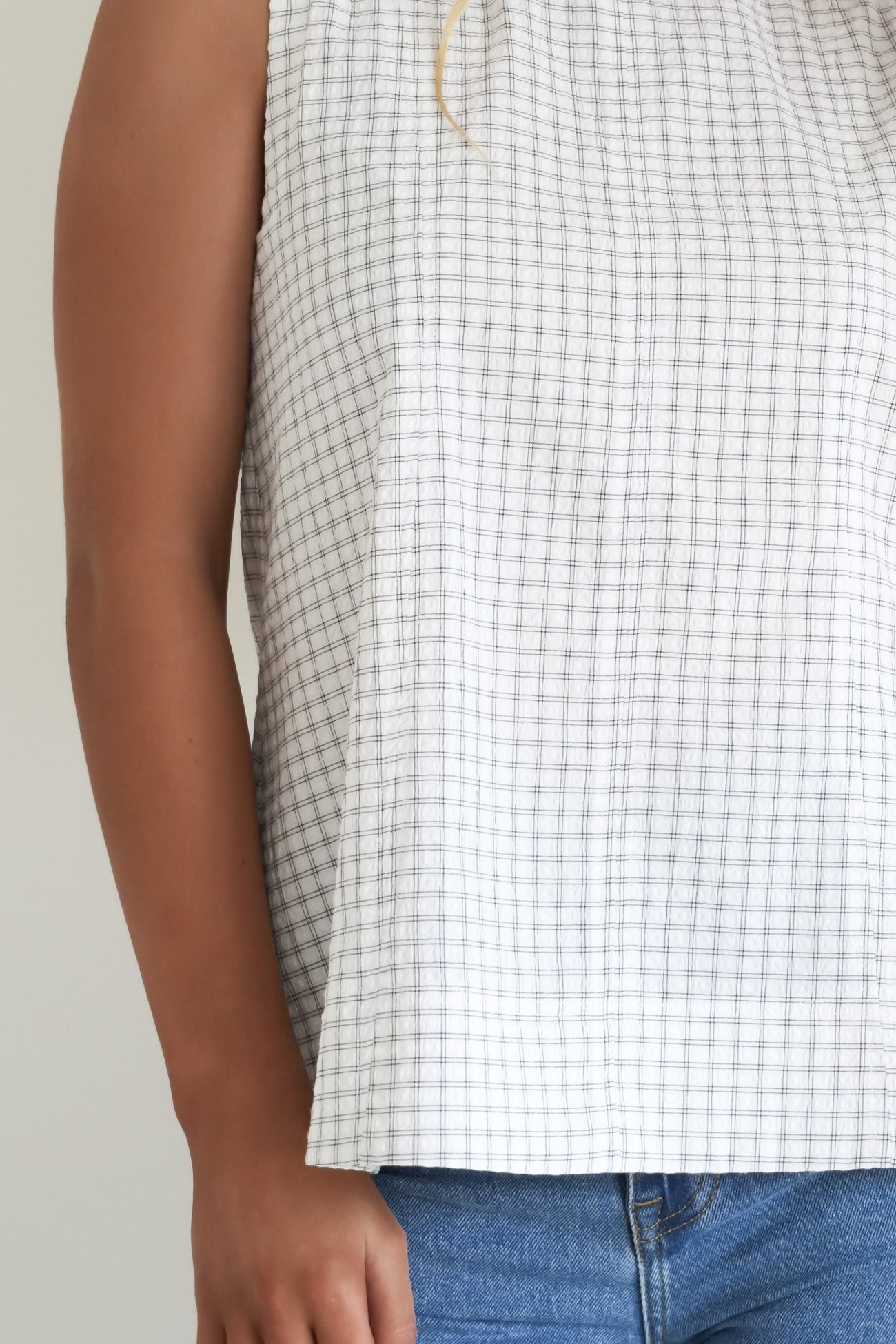 Gia Top White Check