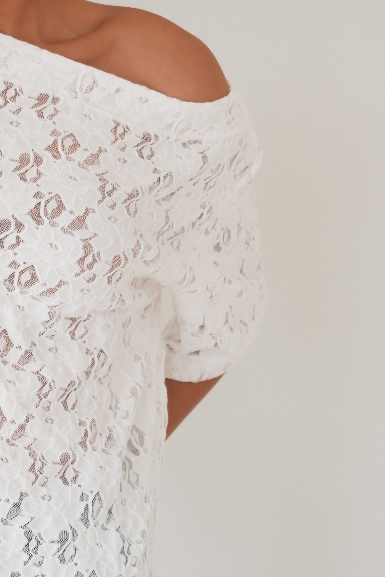 Giorgia Lace Tee White