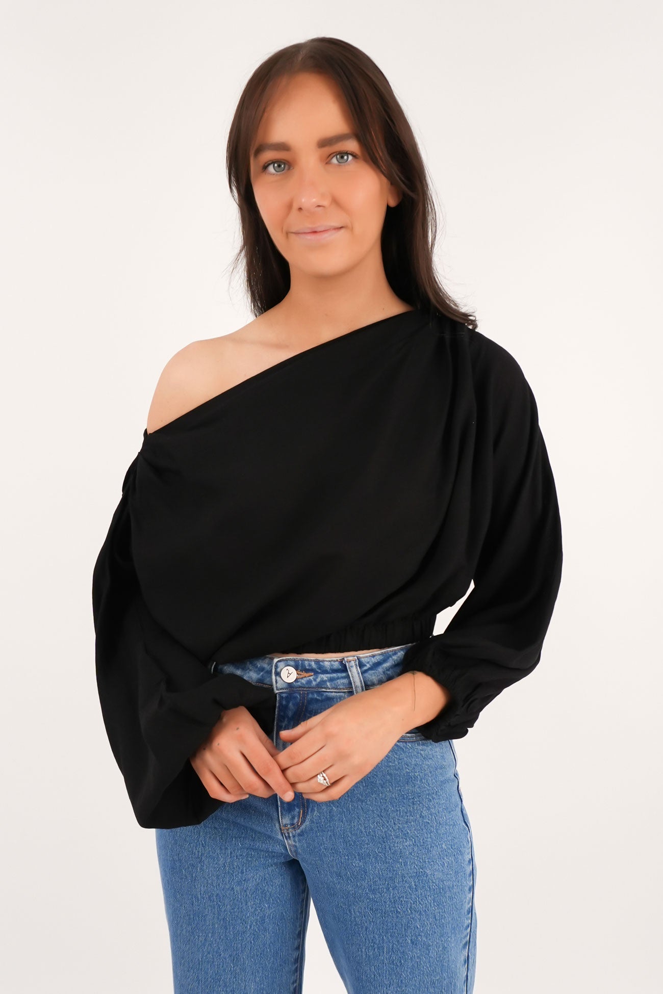Harla Long Sleeve Top Black