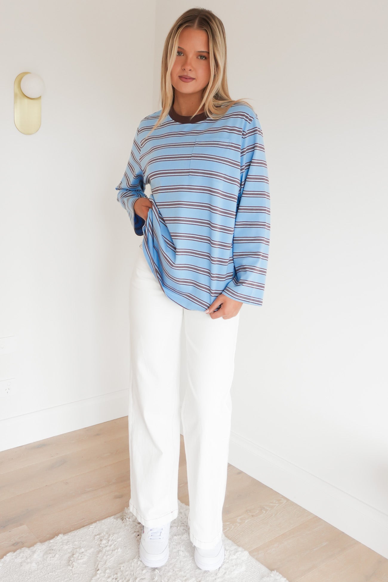 Harley Long Sleeve Truffle Ice Stripe