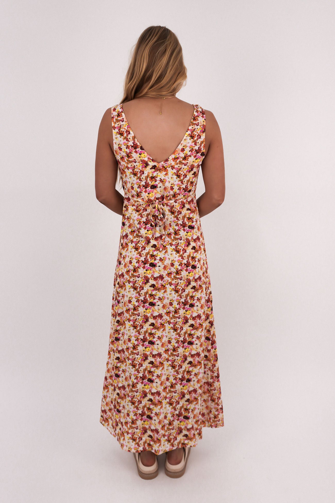 Haven Floral Maxi Dress Red
