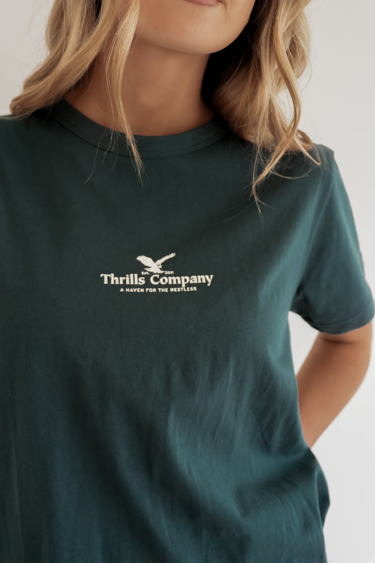 Haven For The Reckless Relaxed Tee Jasper Green