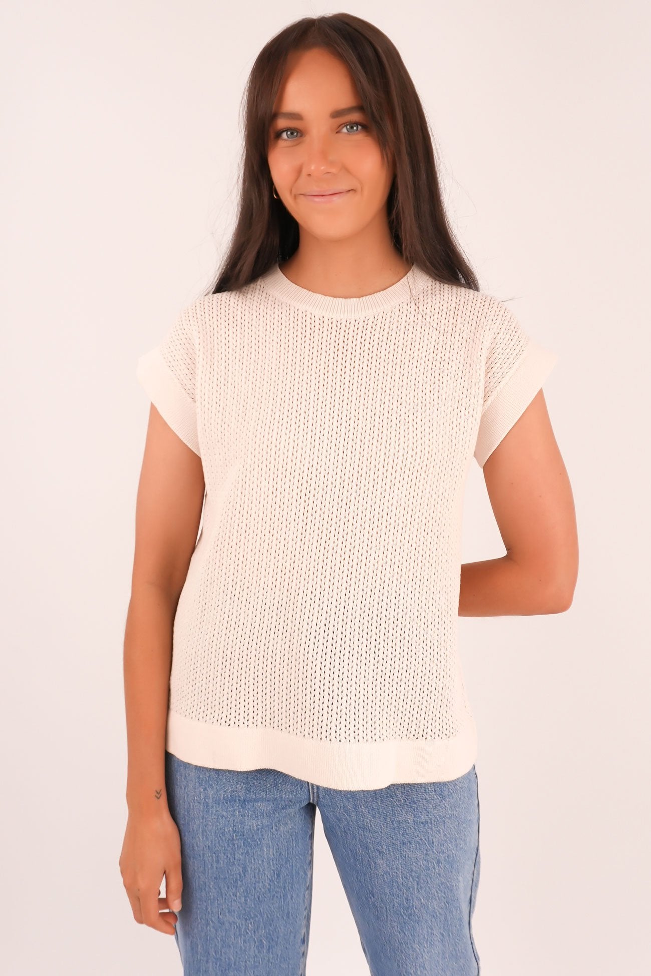 Hayden Knit Top Beige