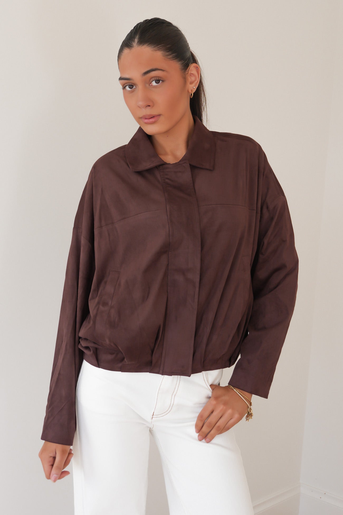 Haze Suede Jacket Chocolate