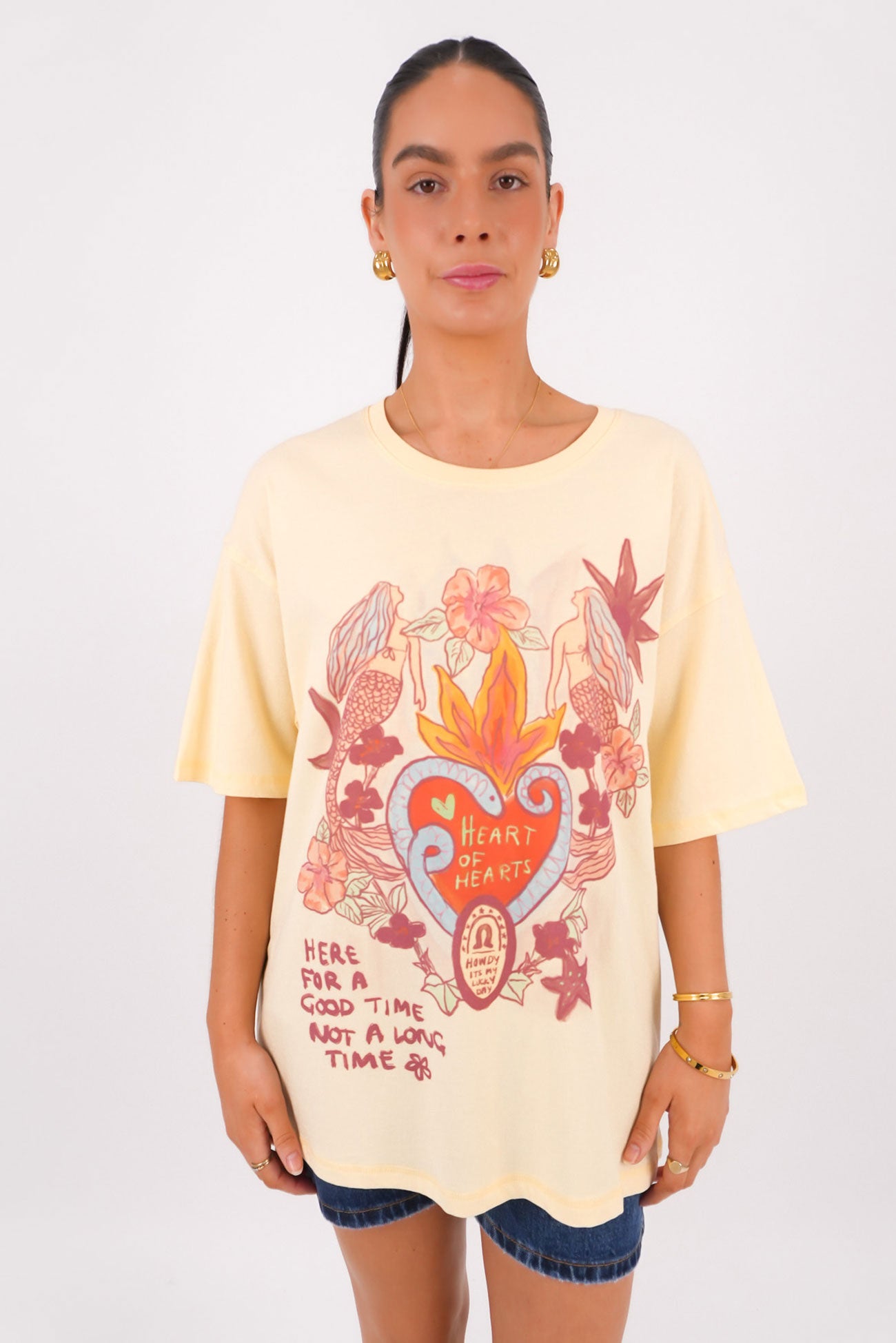 Heart Of Hearts Tee Lemon