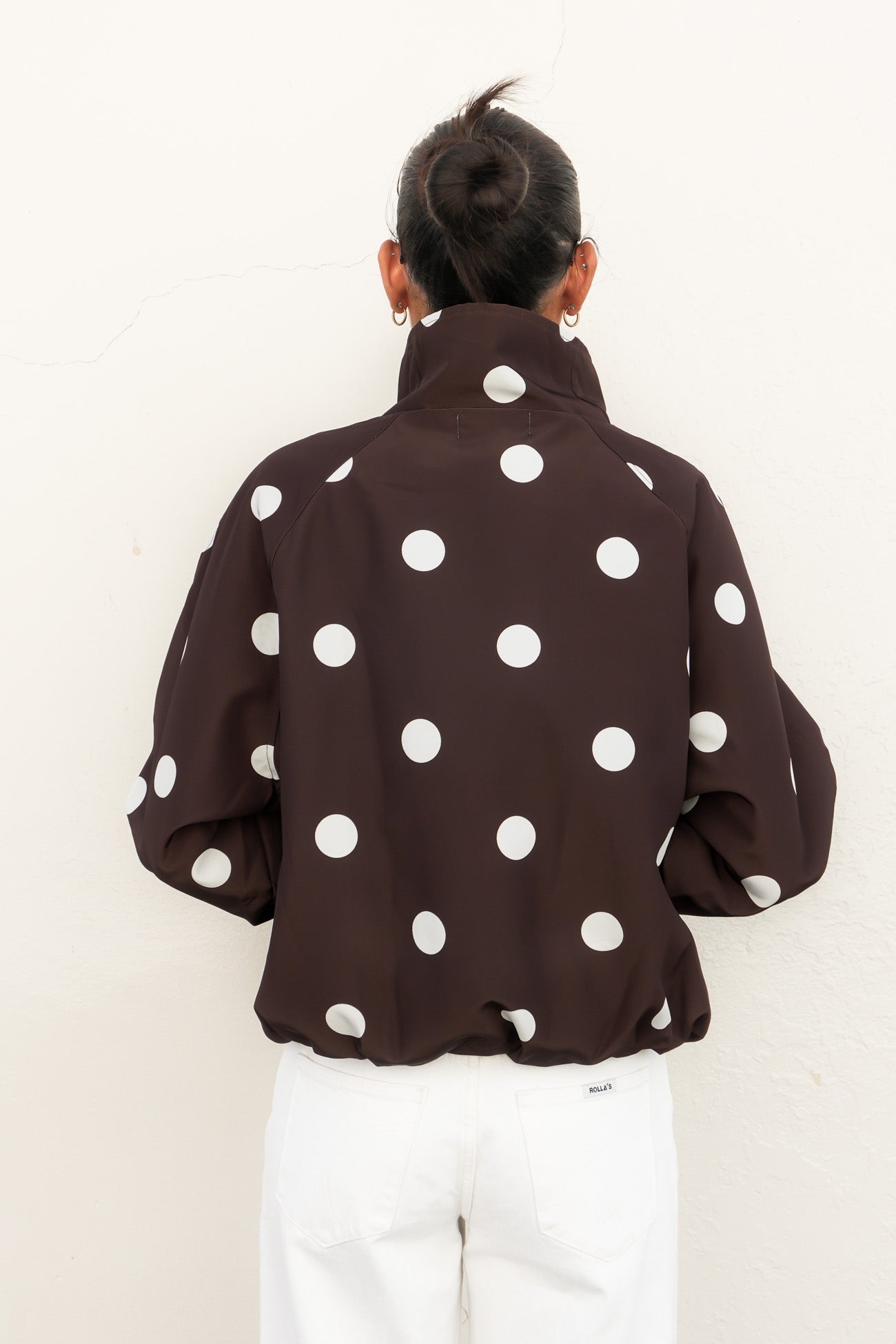 Heidi Jacket Brown Polka Dot