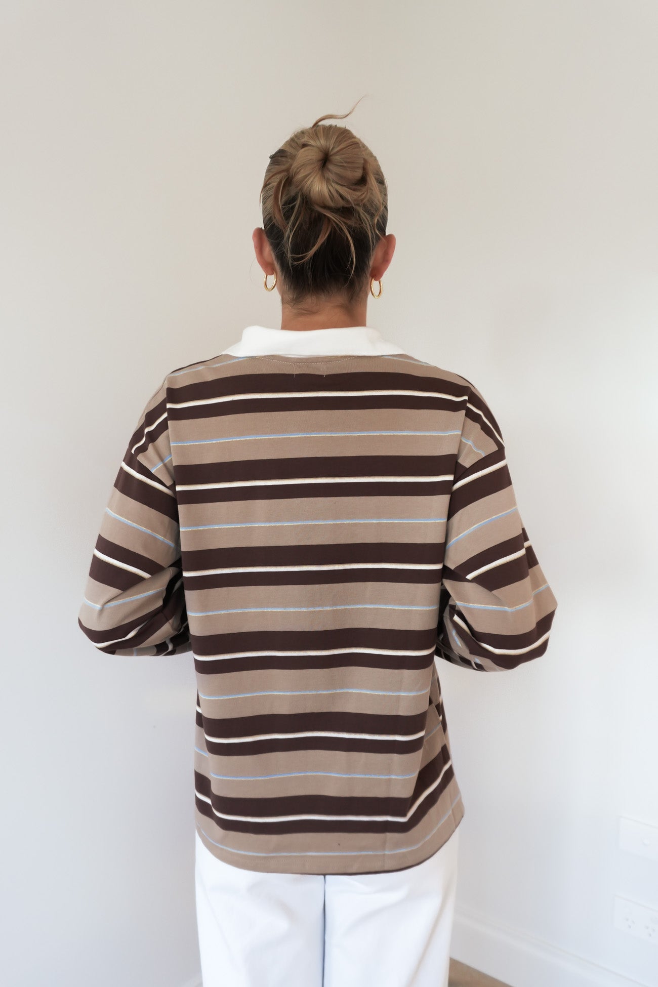 Henny Rugby Top Brown Stripe