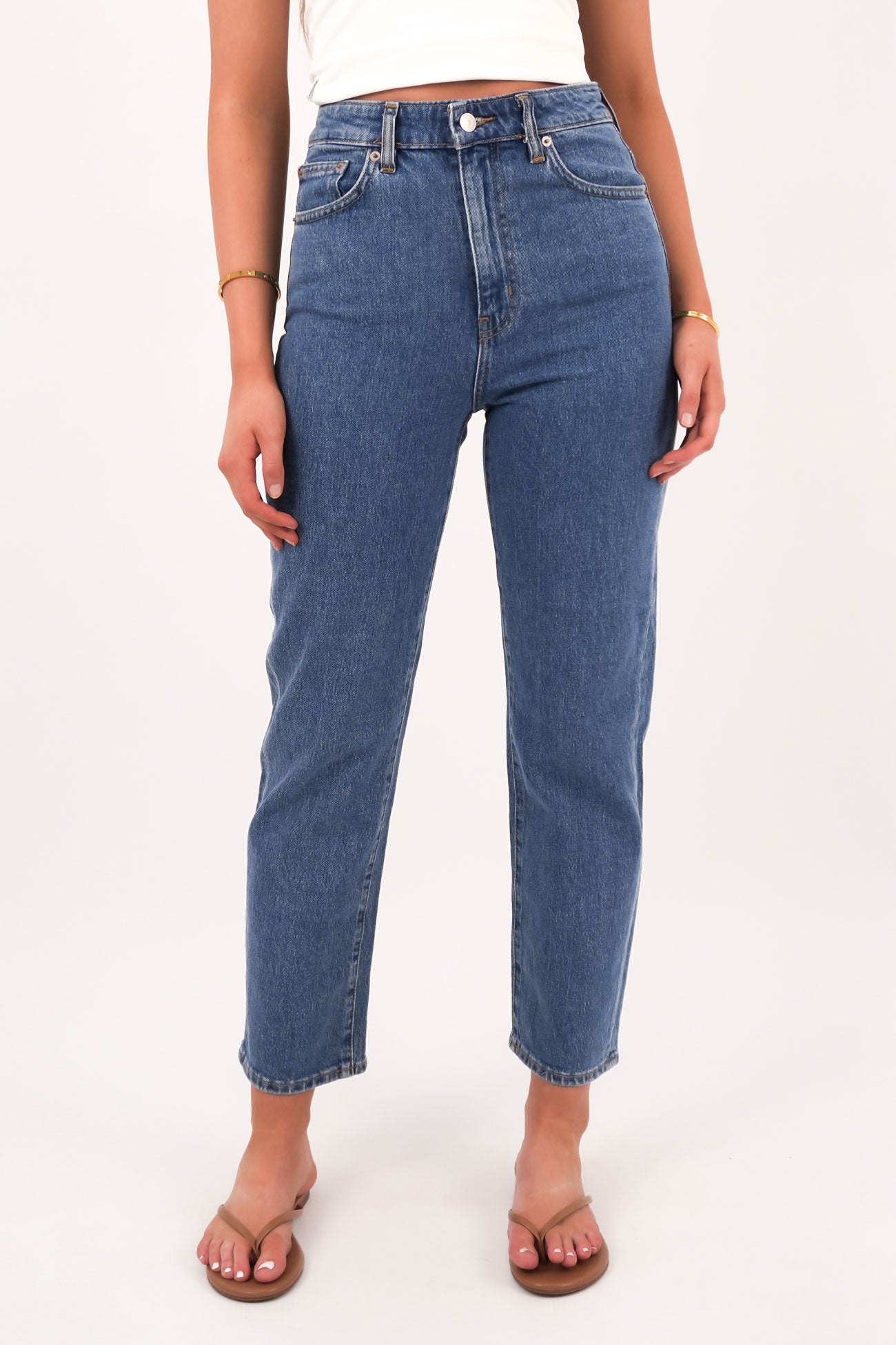 Hi Straight Crop Jean Forever Blue