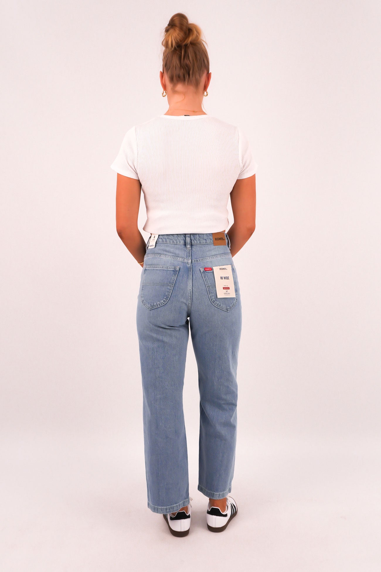 Hi Wide Jean Faded Blue Petite