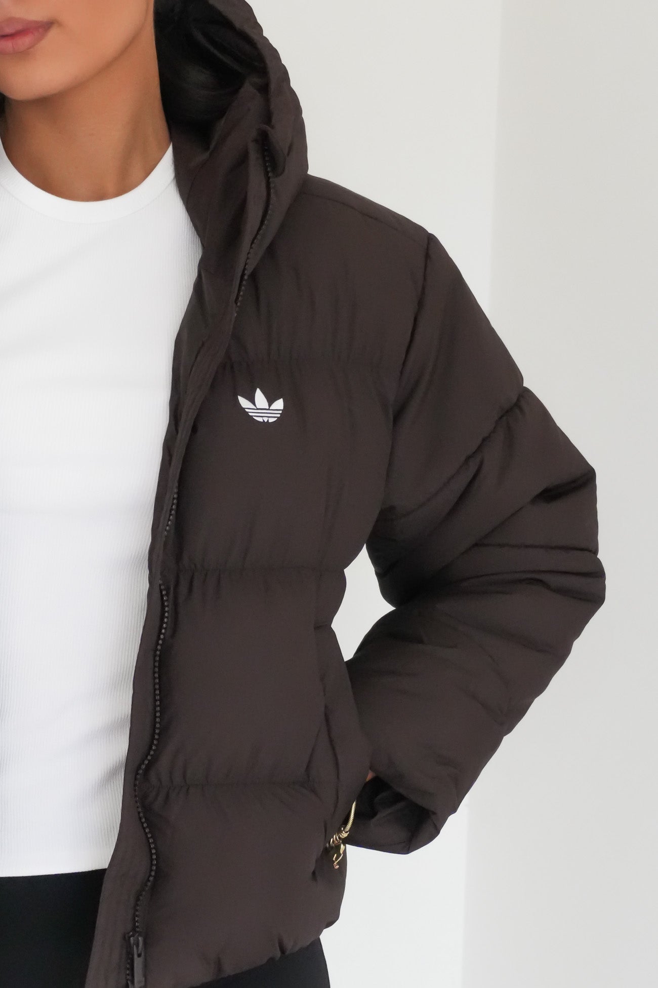 Hooded Padded Jacket Aurora Coffee
