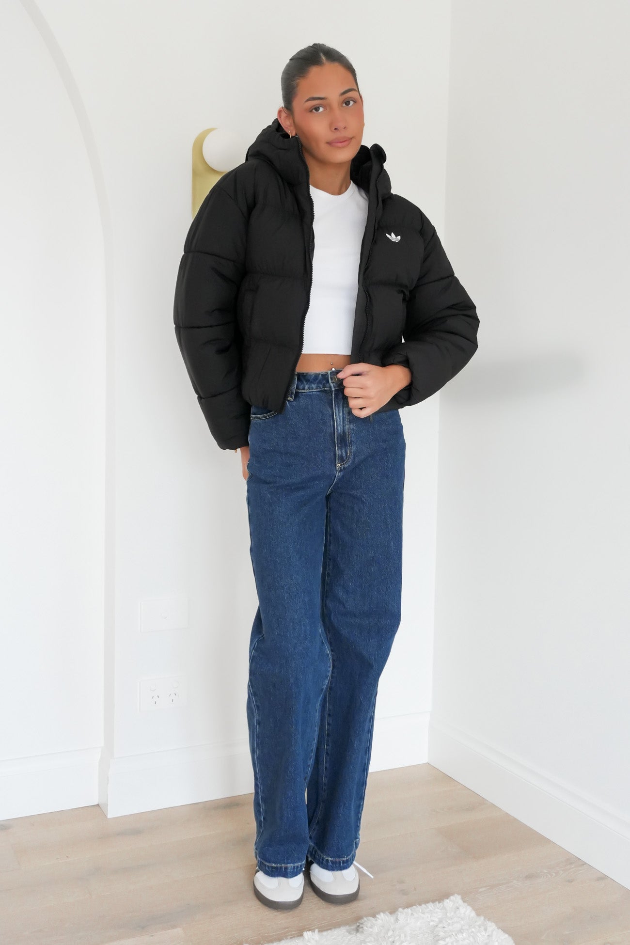 Hooded Padded Jacket Black