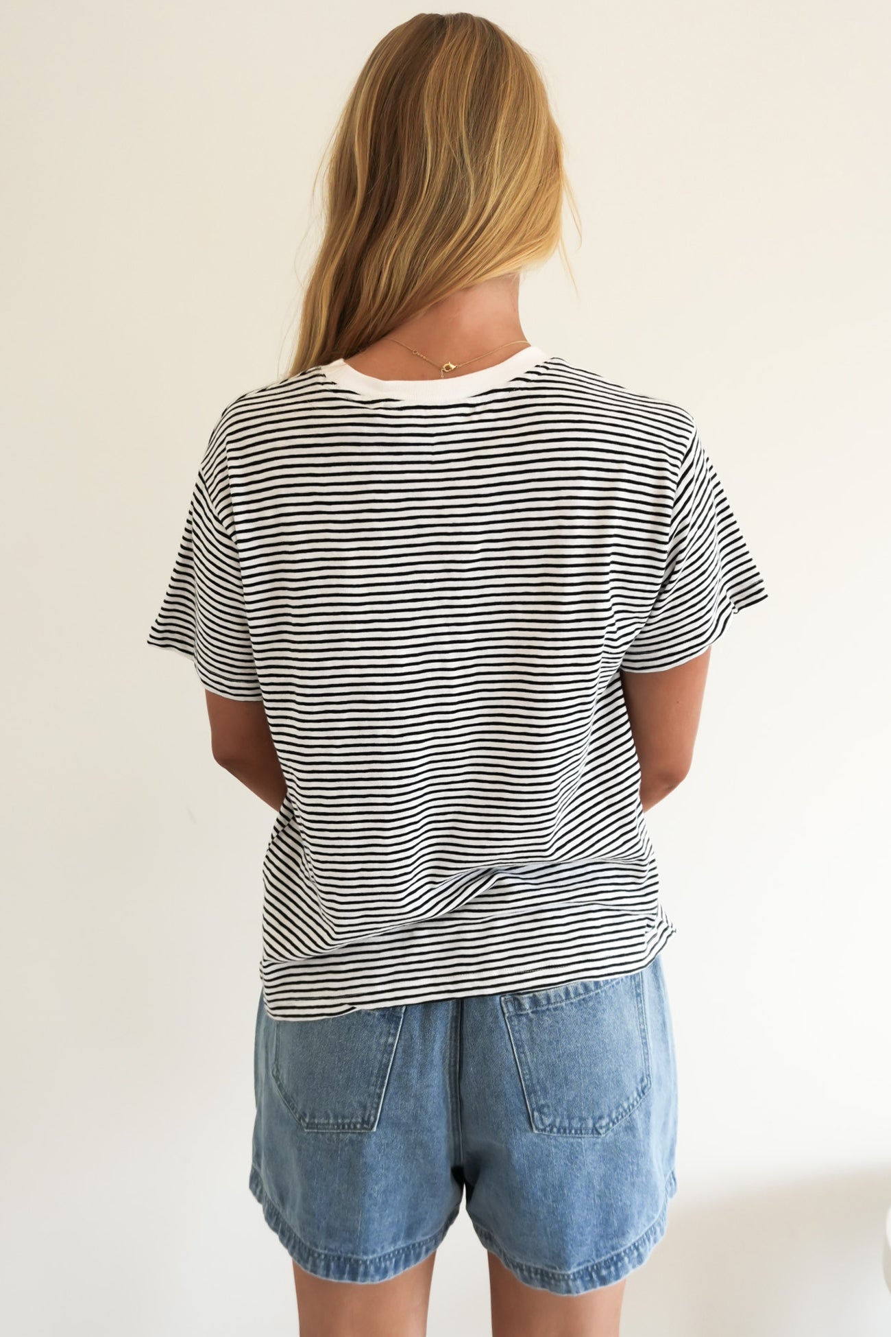 Hutch Stripe Tee White