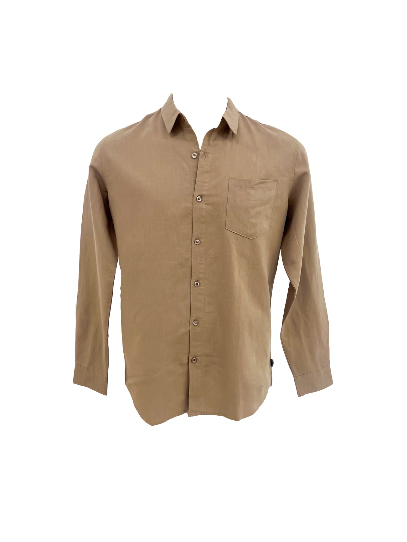 Linen Long Sleeve Shirt II Tan Linen Long Sleeve Shirt II Tan