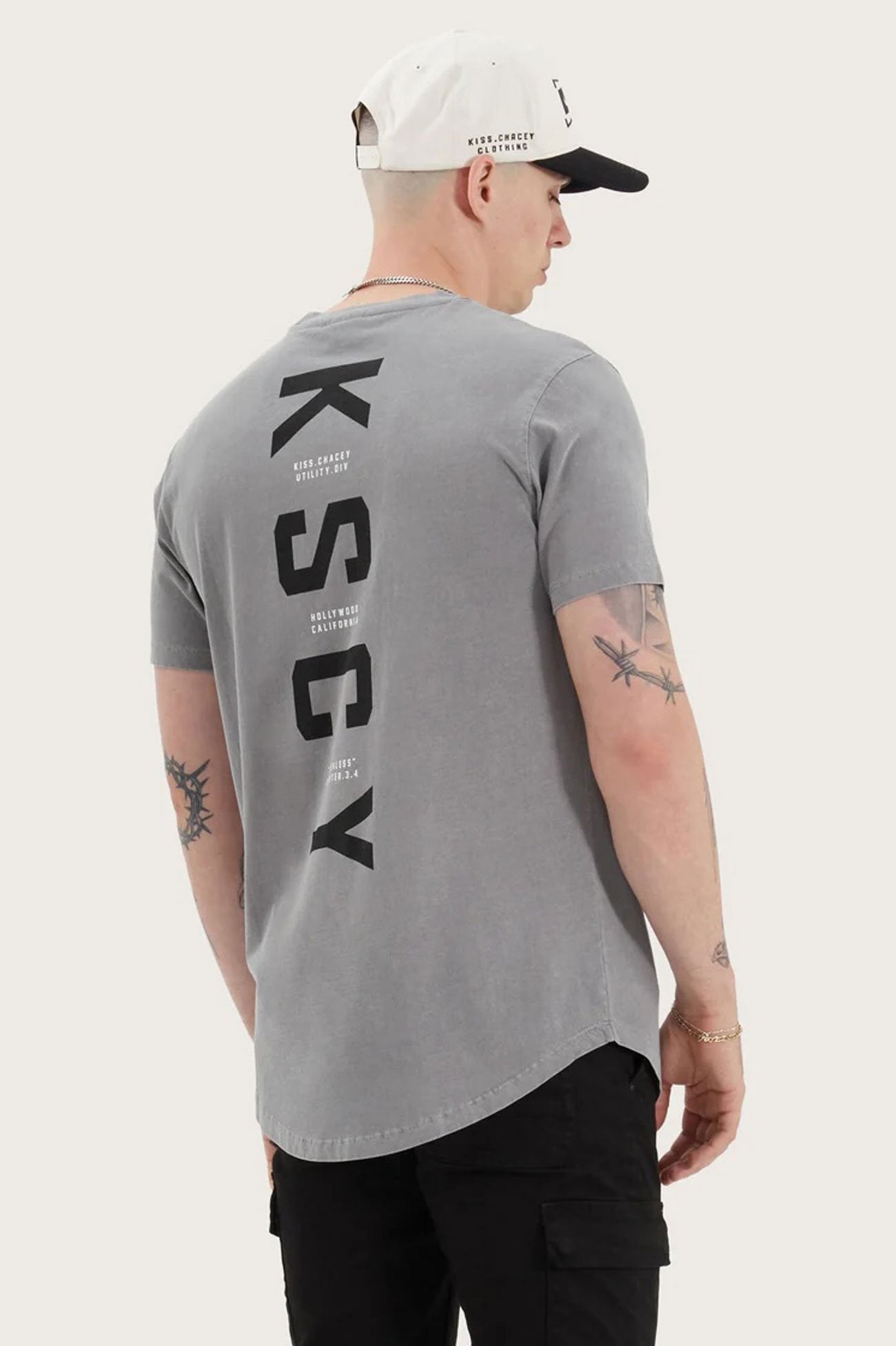 Ilment Dual Curved Tee Pigment Frost Grey