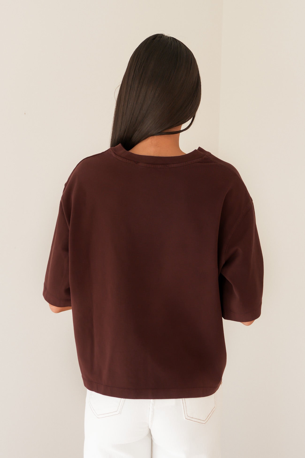 In Time Relaxed Tee Cherry
